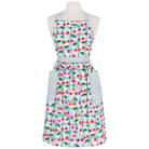 Apron with cherry pattern on a mannequin against a white background
